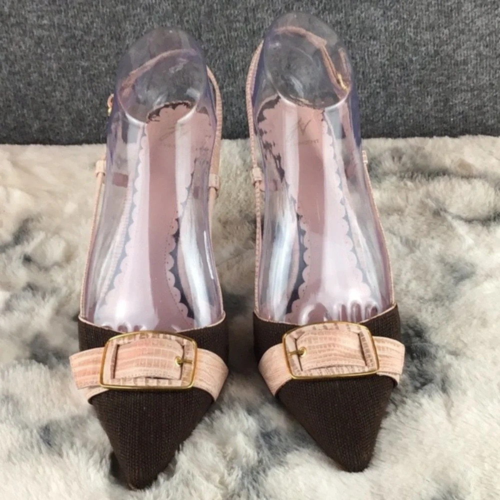J. Vincent Elegant Croc Buckle‎ Accent Heels Women's Heels 7.5 M